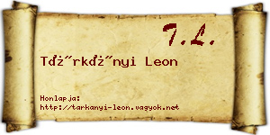 Tárkányi Leon névjegykártya